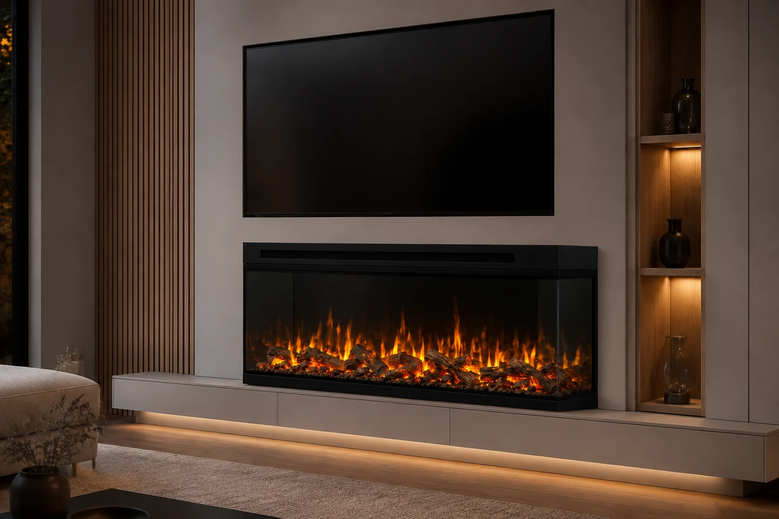3-Sided Electric Fireplace